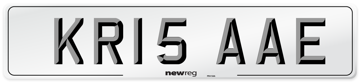 KR15 AAE Number Plate from New Reg